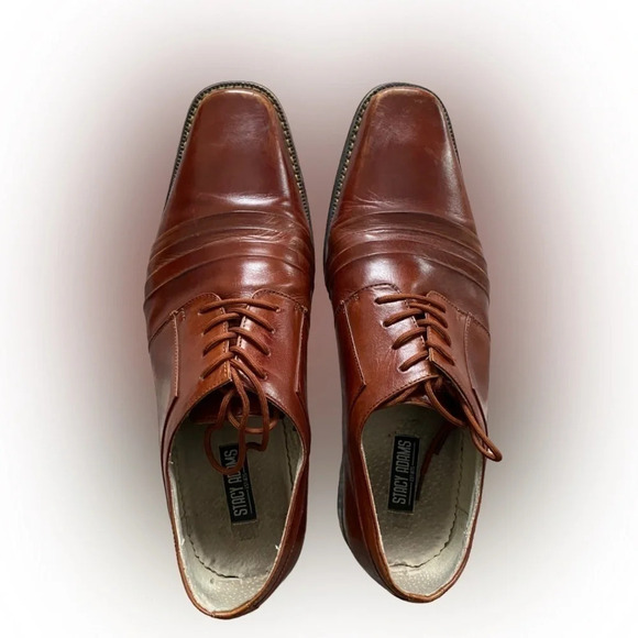 Men’s Stacy  Adams Burgundy Dress Shoes - Picture 1 of 11